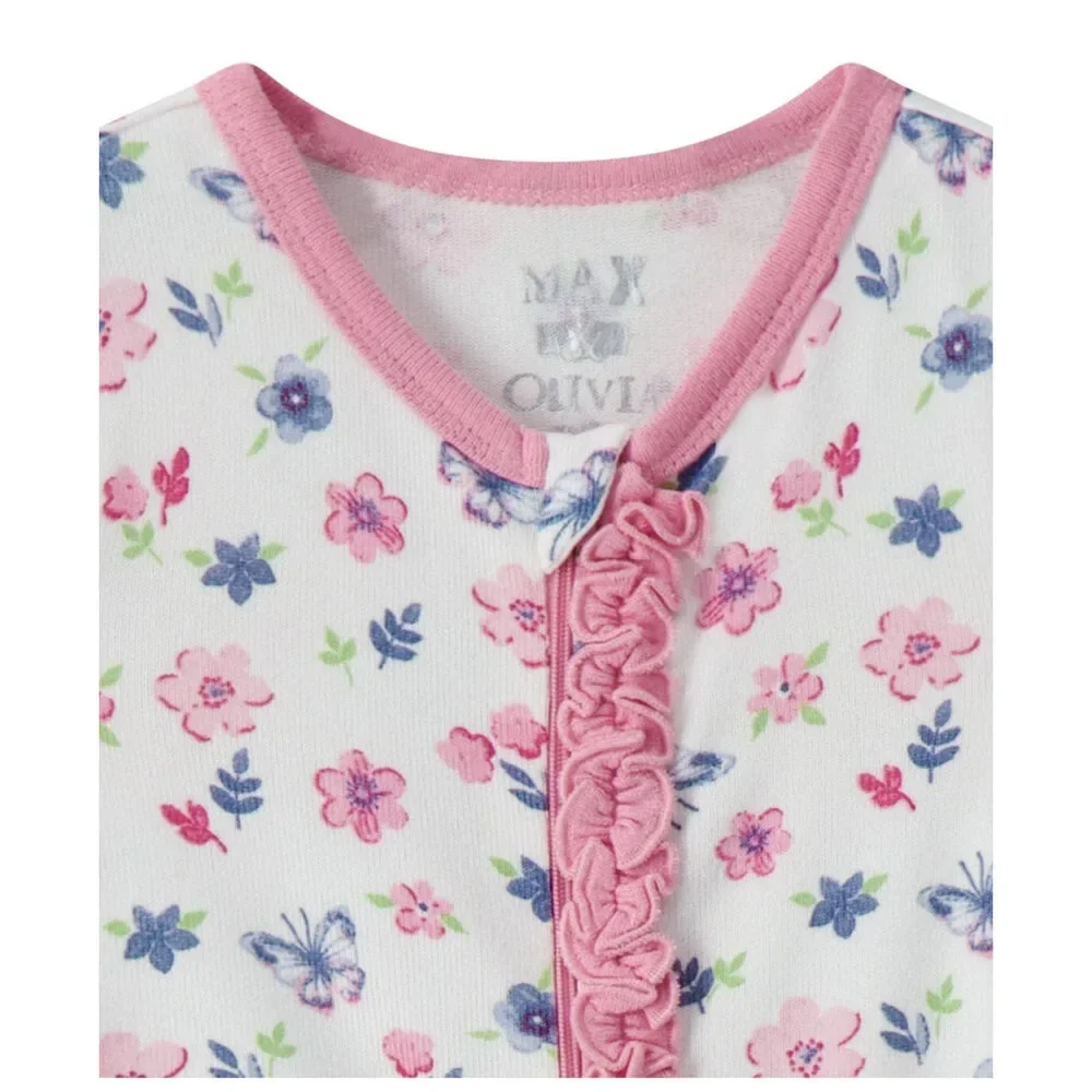 Max & Olivia Baby Girls 2-Piece Pajama Set, 24 Months
